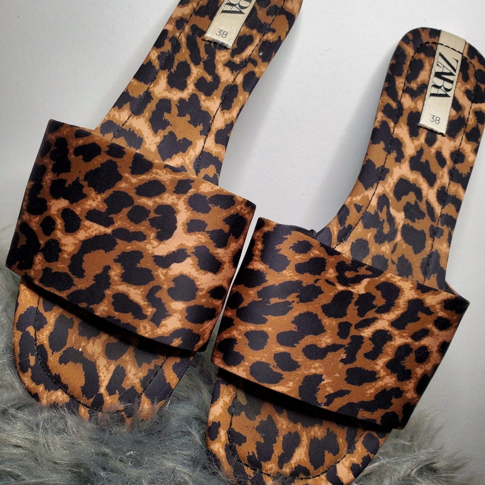 ZARA LEOPARD SANDALS